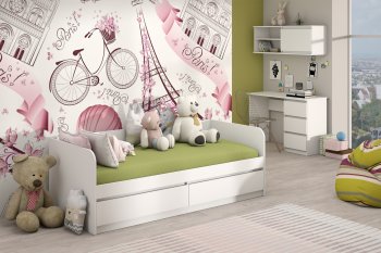 Кровать Соната 900 белый (Зарон) в Новоуральске - novouralsk.mebel-e96.ru