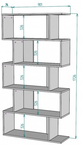 Стеллаж S49 (Белый) в Новоуральске - novouralsk.mebel-e96.ru