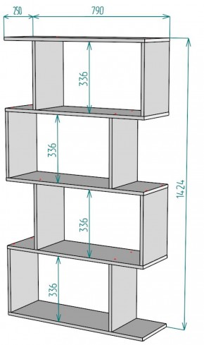 Стеллаж S52 (Белый) в Новоуральске - novouralsk.mebel-e96.ru