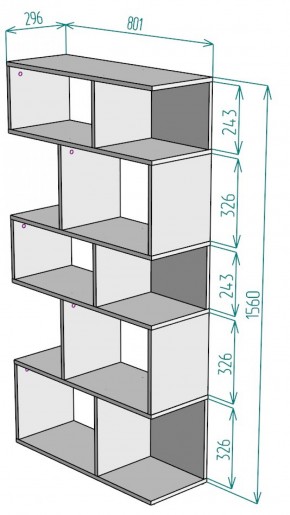 Стеллаж S6 (Белый) в Новоуральске - novouralsk.mebel-e96.ru