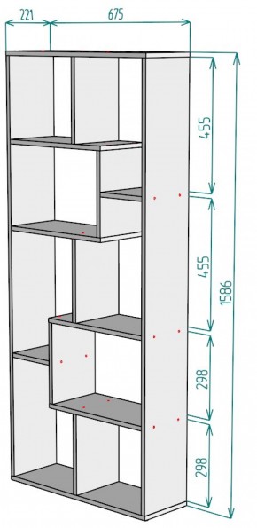 Стеллаж S8 (Белый) в Новоуральске - novouralsk.mebel-e96.ru