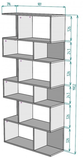 Стеллаж S9 (Белый) в Новоуральске - novouralsk.mebel-e96.ru