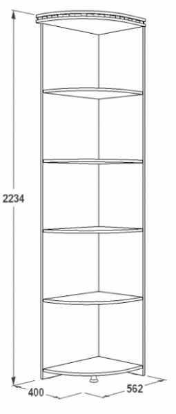 Стеллаж угловой Ольга-13 (400*562) в Новоуральске - novouralsk.mebel-e96.ru