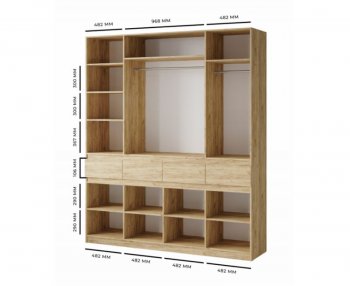 Шкаф 2000 мм Турин ЛДСП крафт серый/кашемир (ВВР) в Новоуральске - novouralsk.mebel-e96.ru