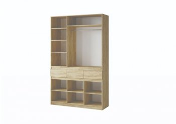 Шкаф 1500 мм Турин крафт/графит (ВВР) в Новоуральске - novouralsk.mebel-e96.ru