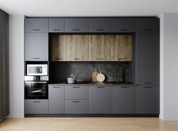 Кухонный гарнитур Умбра 3400 мм МДФ (Санвут) в Новоуральске - novouralsk.mebel-e96.ru