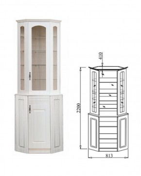 Витрина с зеркалами Венеция В-12 (Мар) в Новоуральске - novouralsk.mebel-e96.ru