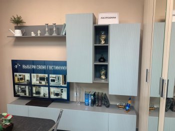 Стенка Сканди МДФ НМ-001 грин грей софт (Стиль) в Новоуральске - novouralsk.mebel-e96.ru