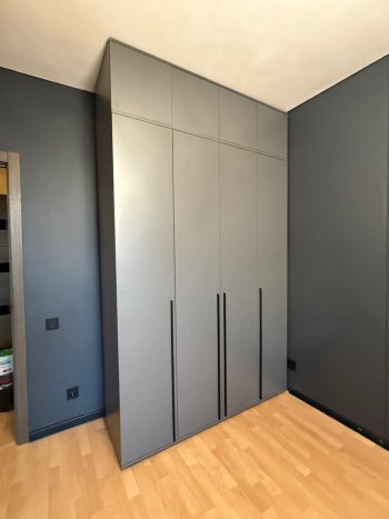 Шкаф 1600 мм 4-х створчатый Норд с антресолью графит (Миф) в Новоуральске - novouralsk.mebel-e96.ru