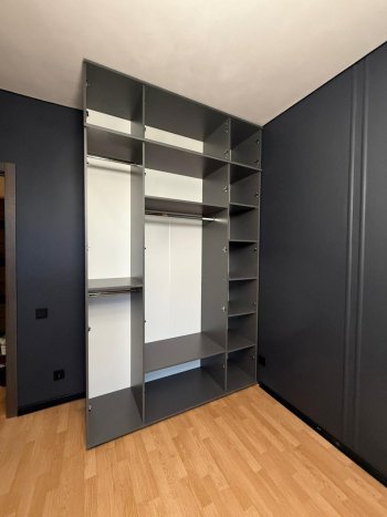 Шкаф 1600 мм 4-х створчатый Норд с антресолью графит (Миф) в Новоуральске - novouralsk.mebel-e96.ru