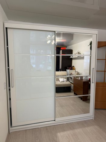 Шкаф-купе Крафт-6 белый ясень 2000 мм (БТС) в Новоуральске - novouralsk.mebel-e96.ru