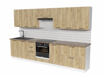 Кухонный гарнитур Янтарь 3000 мм (Герда) в Новоуральске - novouralsk.mebel-e96.ru