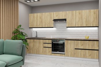 Кухонный гарнитур Янтарь экстра 3000 мм (Герда) в Новоуральске - novouralsk.mebel-e96.ru